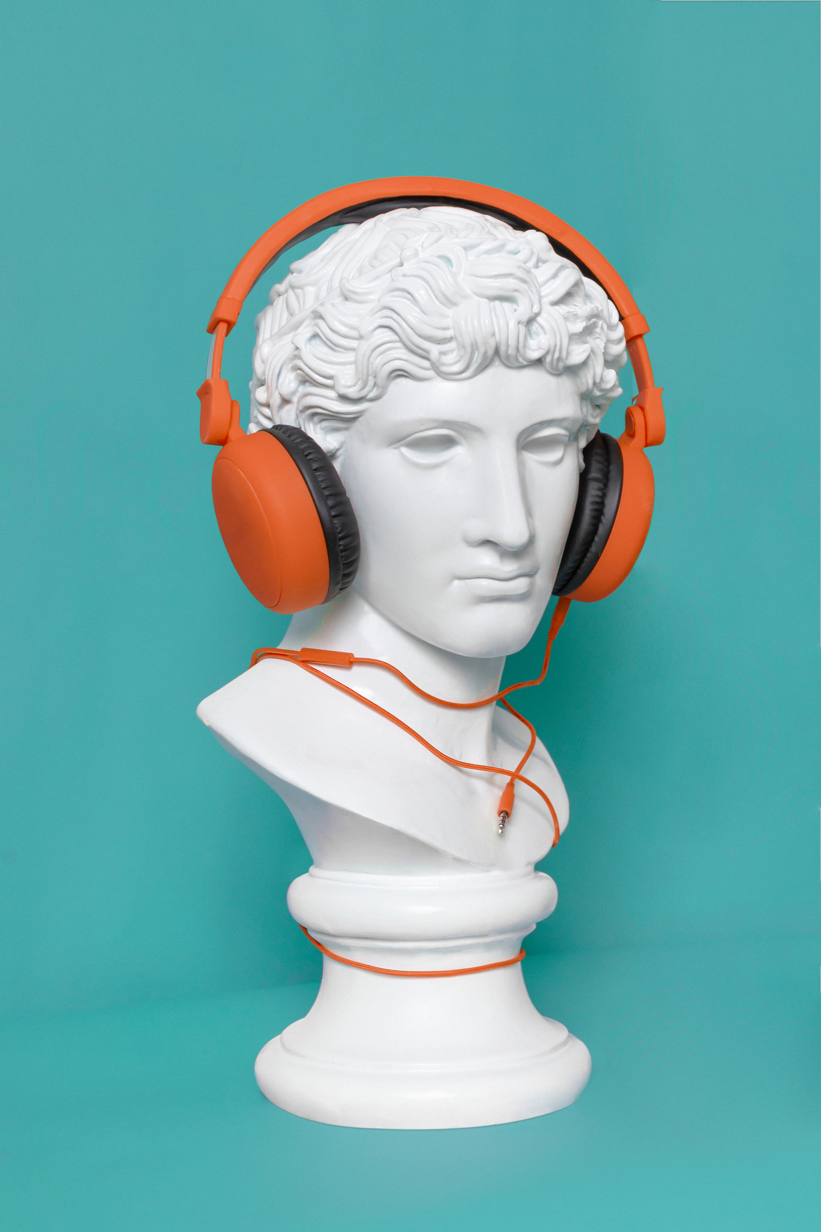 Headphones Around Sculpture